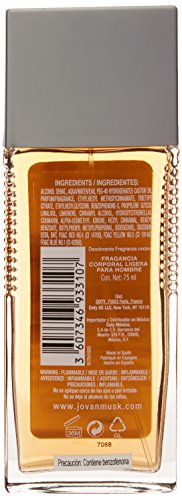Jovan Musk for Men Body Fragrance 2.5 Fl Oz.