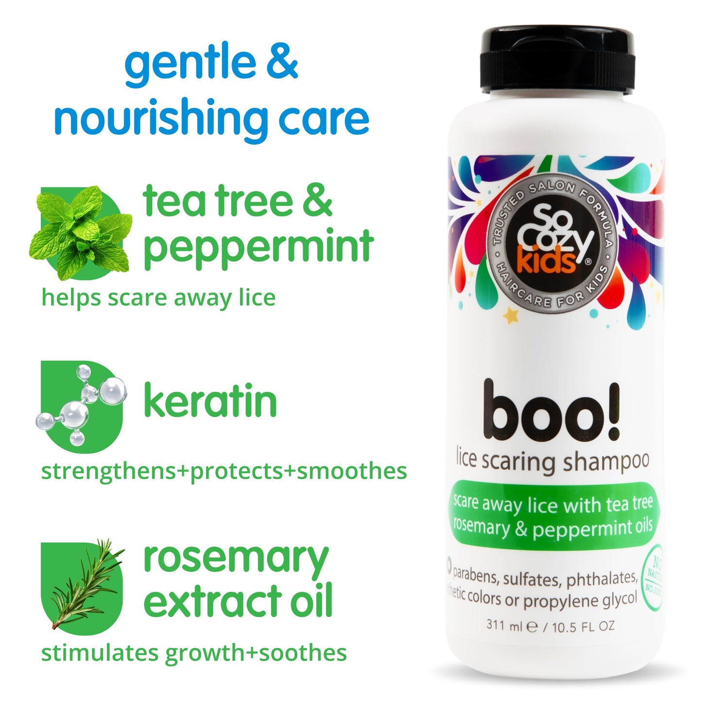 So Cozy Kids Boo! Lice Scaring Shampoo 10.5 Oz