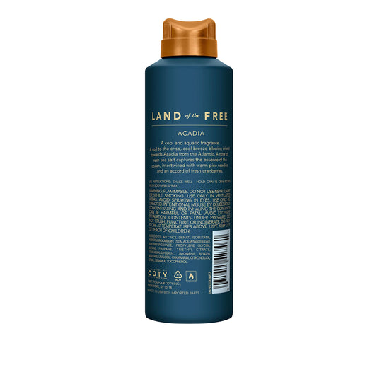Land of the Free Acadia Body Spray, 6 FL OZ, Pack of 1