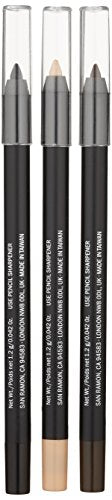 Japonesque VELVET TOUCH Eye Pencil Set: Jet Black, Deep Brown, Waterline Nude  .042oz each