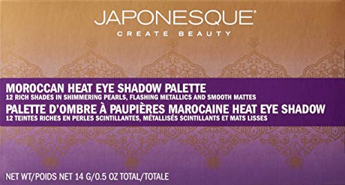 Japonesque MOROCCAN HEAT Eye Shadow Palette, 12 shades .5oz total