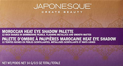 Japonesque MOROCCAN HEAT Eye Shadow Palette, 12 shades .5oz total